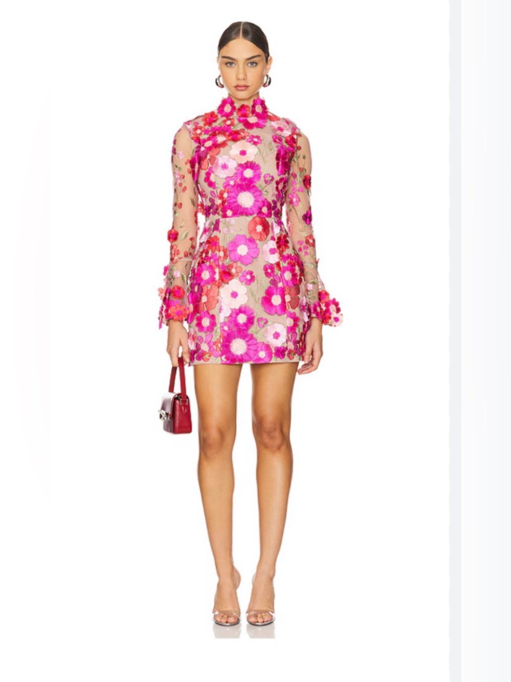 💕 Elliatt Pink & Fuchsia 3D Floral Mini Dress 💕